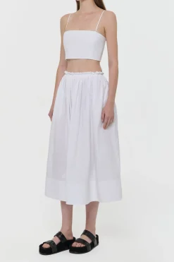 Shiva Maxi Skirt in White Sea Island Cotton