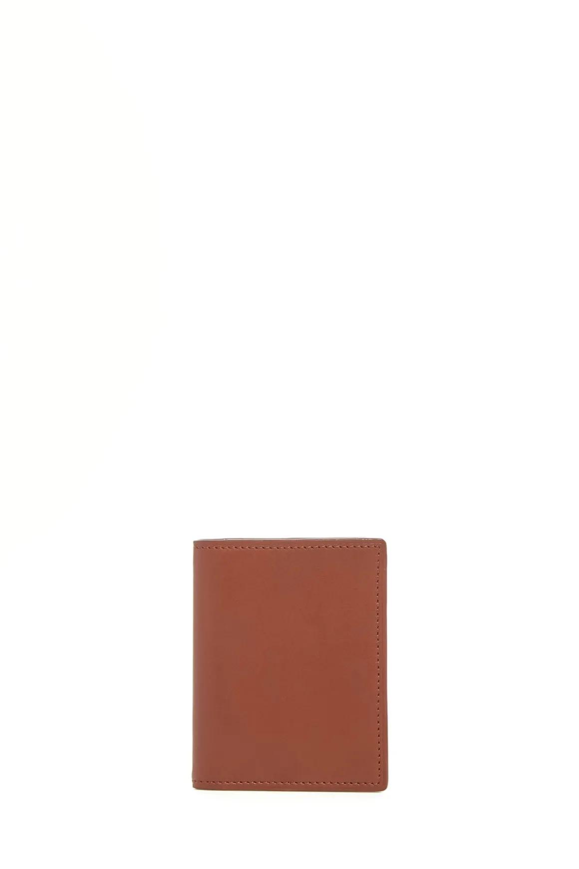 Simple Card Wallet in Cognac Leather