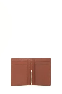 Simple Card Wallet in Cognac Leather