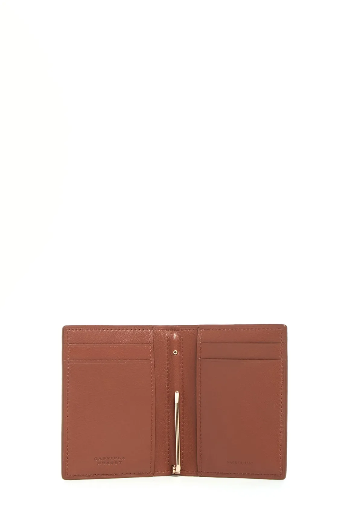 Simple Card Wallet in Cognac Leather