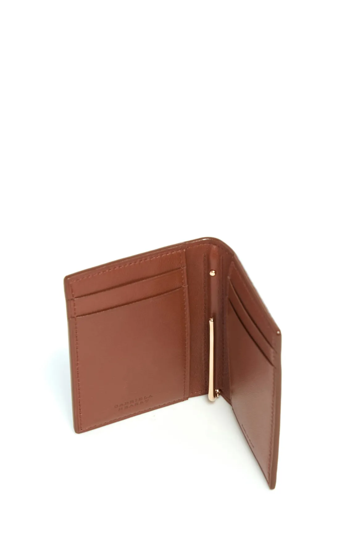 Simple Card Wallet in Cognac Leather