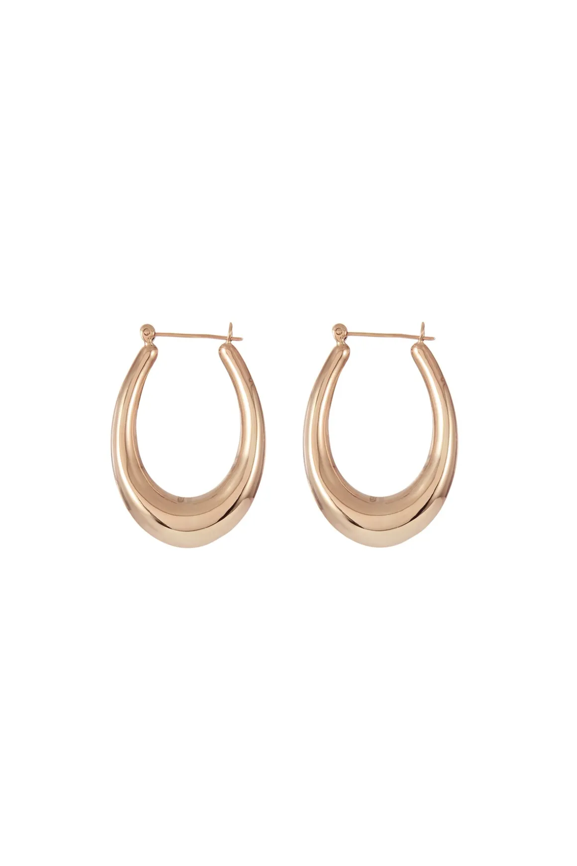 Small Blown Hoop Earrings in 18K Rose Gold