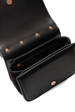 Small Dern Crossbody Bag in Black Snakeskin & Suede