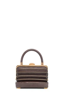 Small Diana Bag in Charcoal Snakeskin