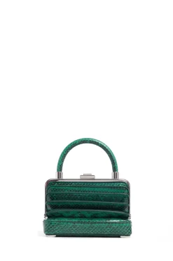 Small Diana Bag in Green Snakeskin