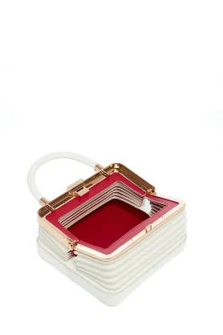 Small Diana Bag in Ivory Snakeskin