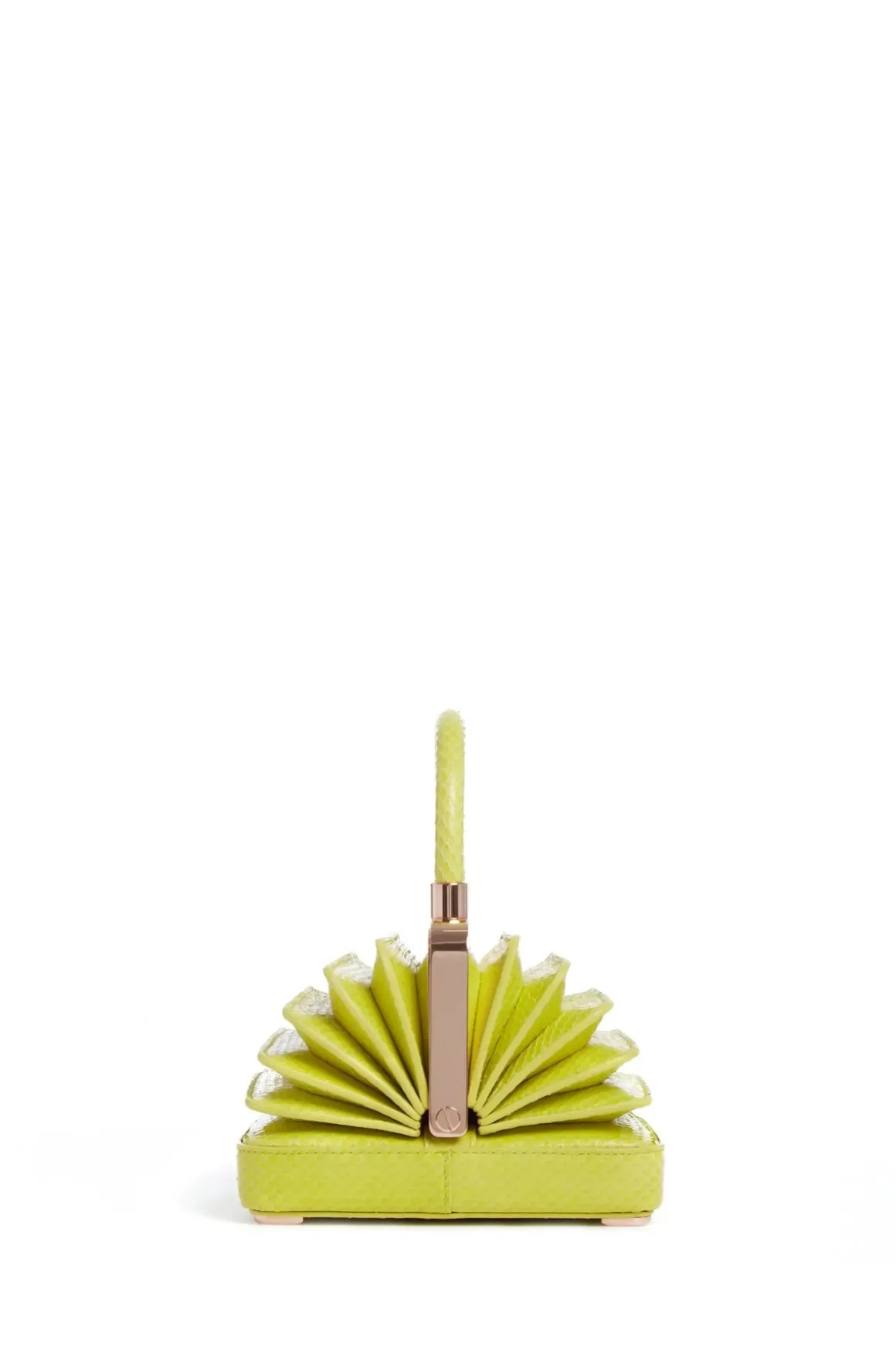 Small Diana Bag in Lime Adamite Snakeskin