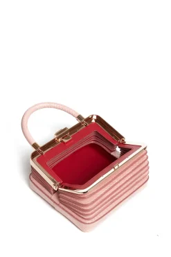Small Diana Bag in Pink Snakeskin
