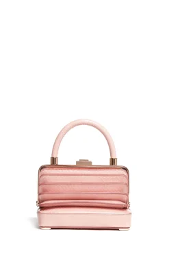 Small Diana Bag in Pink Snakeskin