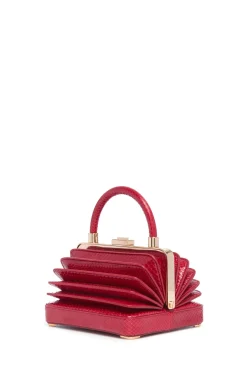 Small Diana Bag in Red Snakeskin