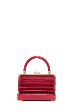 Small Diana Bag in Red Snakeskin