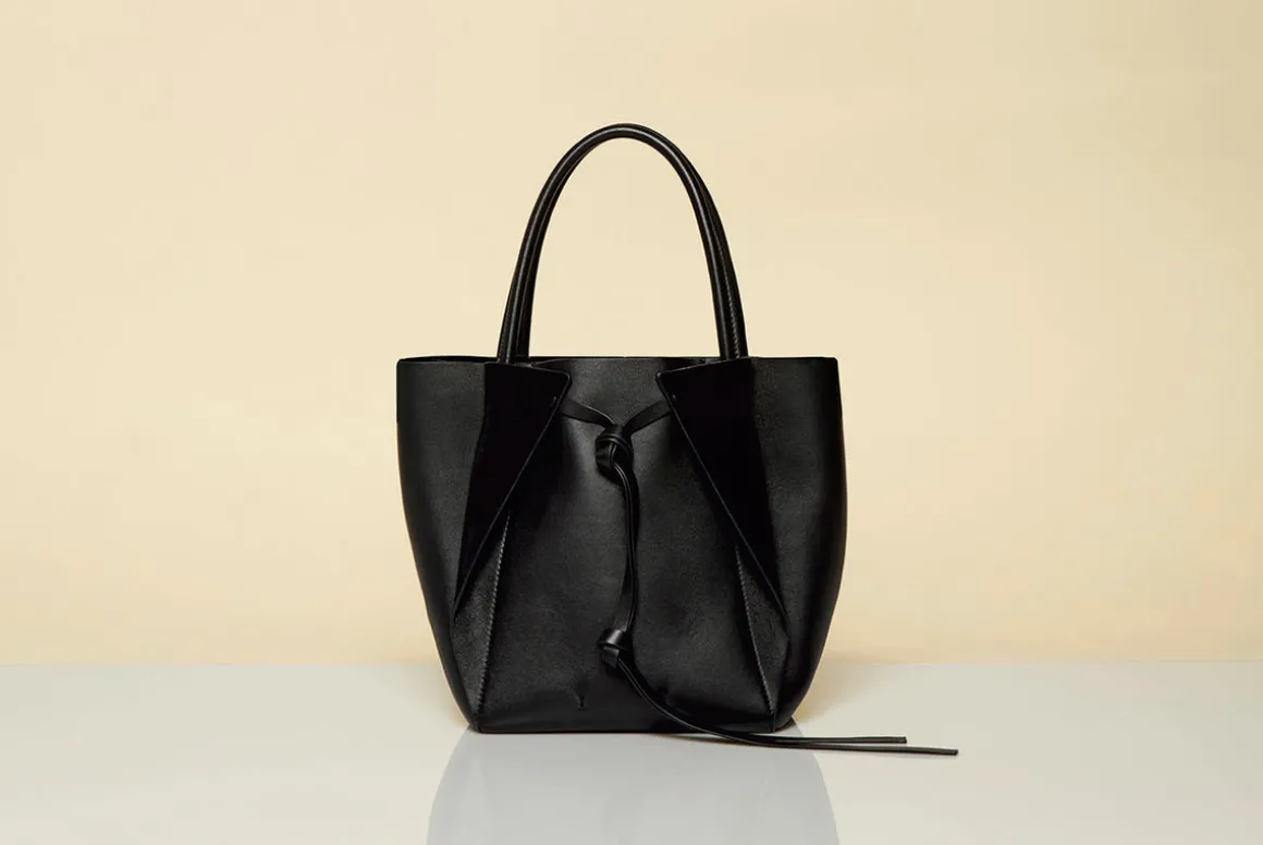 Small Marija Tote Bag in Black Nappa Leather