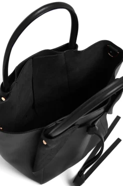 Small Marija Tote Bag in Black Nappa Leather