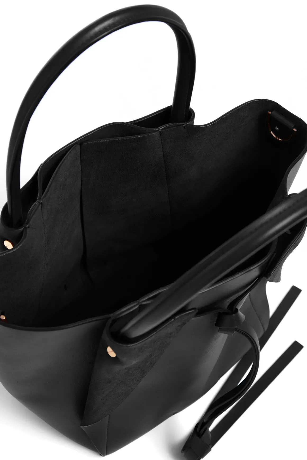 Small Marija Tote Bag in Black Nappa Leather