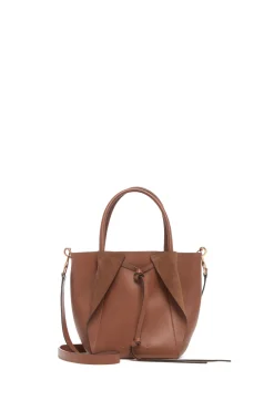Small Marija Tote Bag in Cognac Nappa Leather