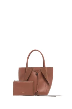 Small Marija Tote Bag in Cognac Nappa Leather