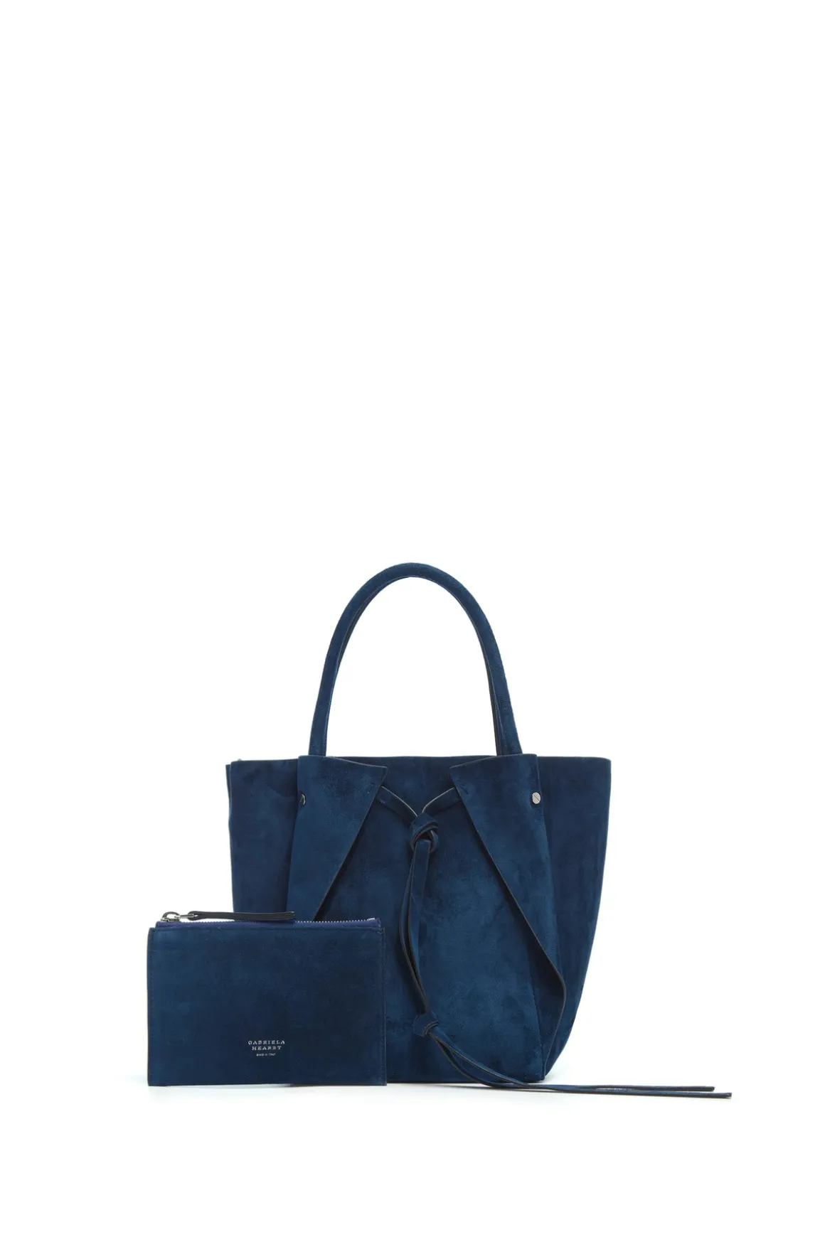 Small Marija Tote Bag in Navy Suede