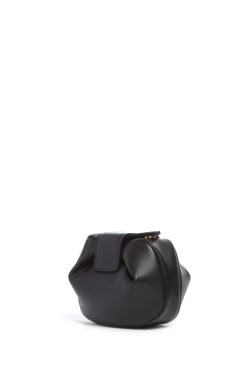 Soft Demi Clutch in Black Nappa Leather