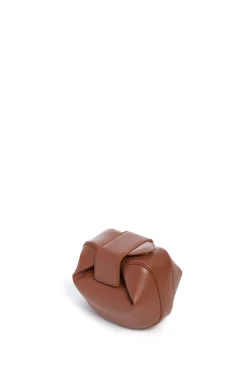 Soft Demi Clutch in Cognac Nappa Leather
