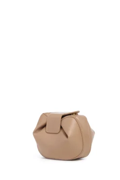 Soft Demi Clutch in Nude Nappa Leather