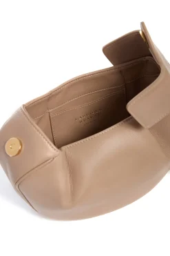 Soft Demi Clutch in Nude Nappa Leather