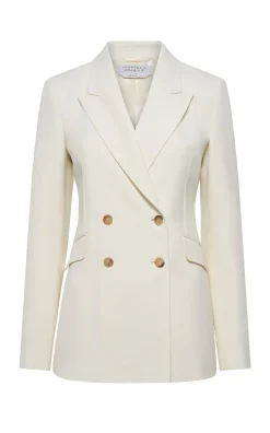 Stephanie Blazer in Ivory Sportswear Wool