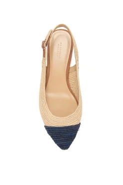 Strength Slingback Flat Shoe in Natural Raffia