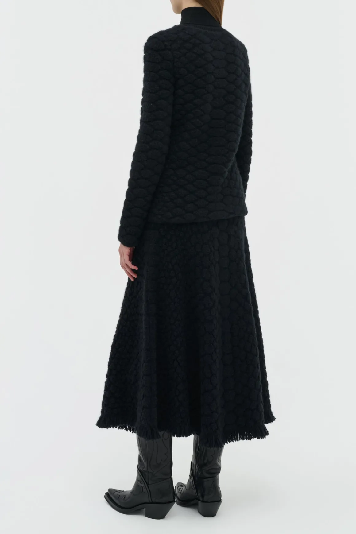 Tansey Knit Sweater in Black Cashmere