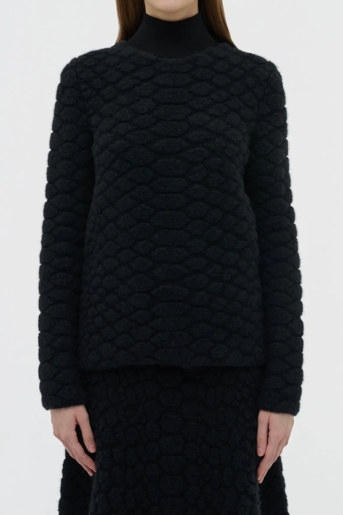 Tansey Knit Sweater in Black Cashmere