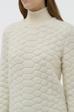 Tansey Knit Sweater in Ivory Cashmere