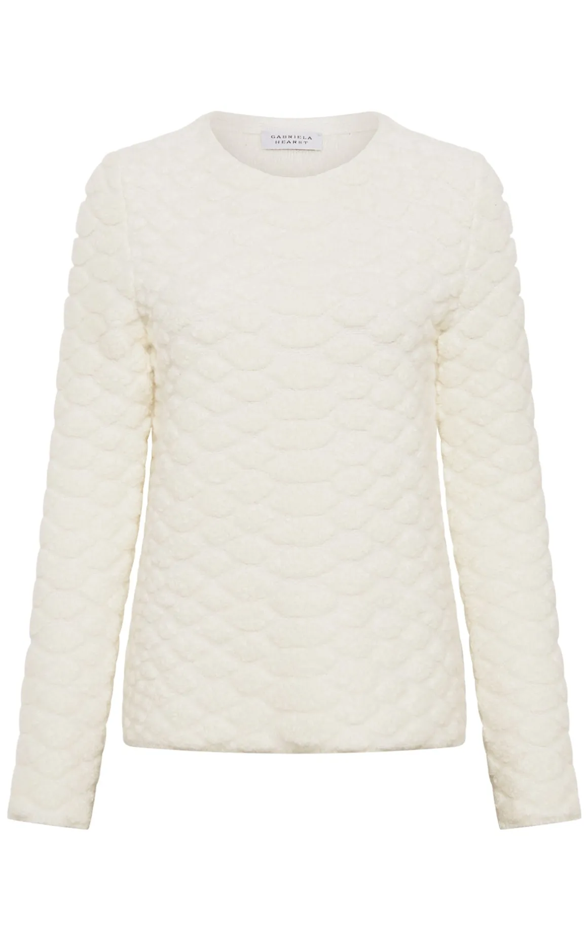 Tansey Knit Sweater in Ivory Cashmere