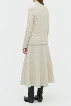 Tansey Knit Sweater in Ivory Cashmere