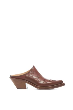 Temperance Cowboy Mule in Cognac Leather