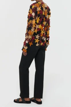 Thalor Crochet Stars Sweater in Multi Cashmere