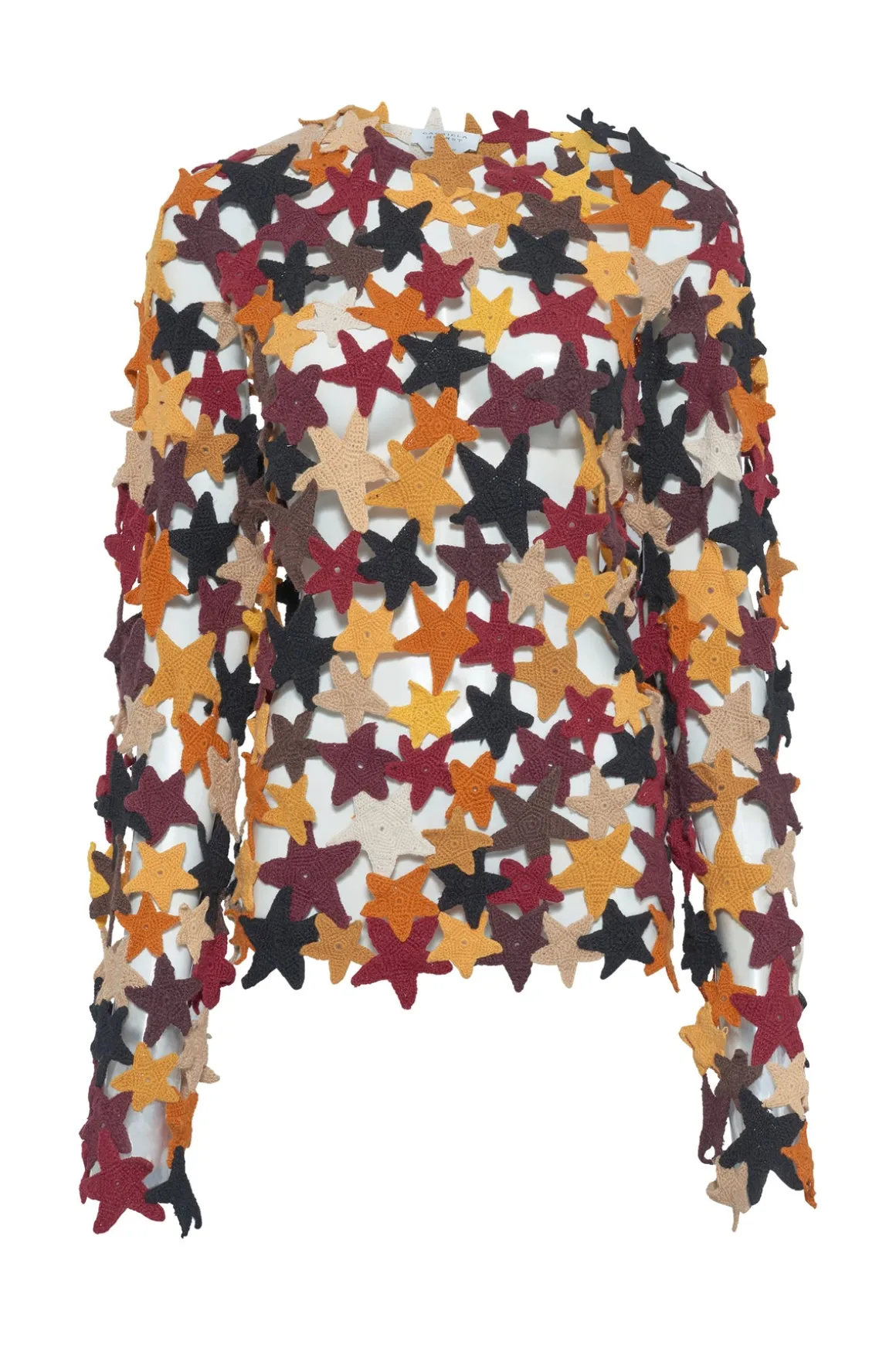 Thalor Crochet Stars Sweater in Multi Cashmere