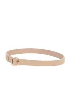 Thin Elster Belt in Light Beige Suede