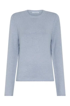 Titus Knit Sweater in Light Blue Cashmere