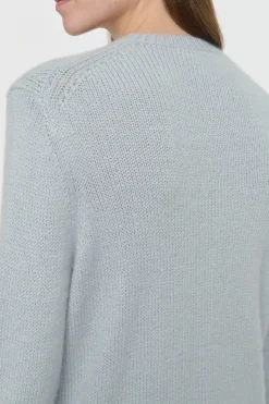 Titus Knit Sweater in Light Blue Cashmere