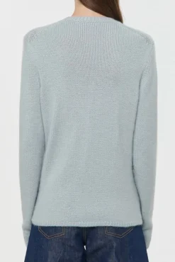 Titus Knit Sweater in Light Blue Cashmere