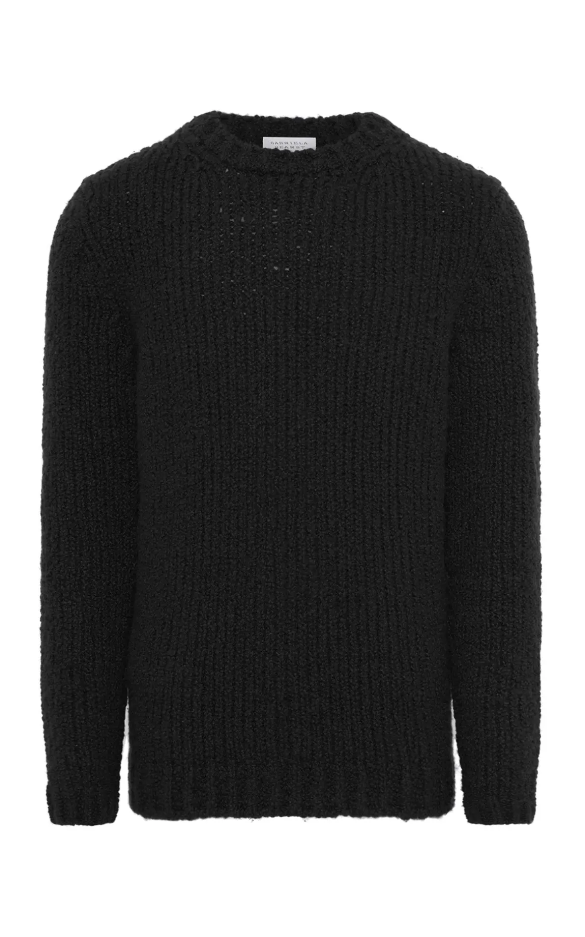 Typhon Knit Sweater in Black Cashmere Boucle