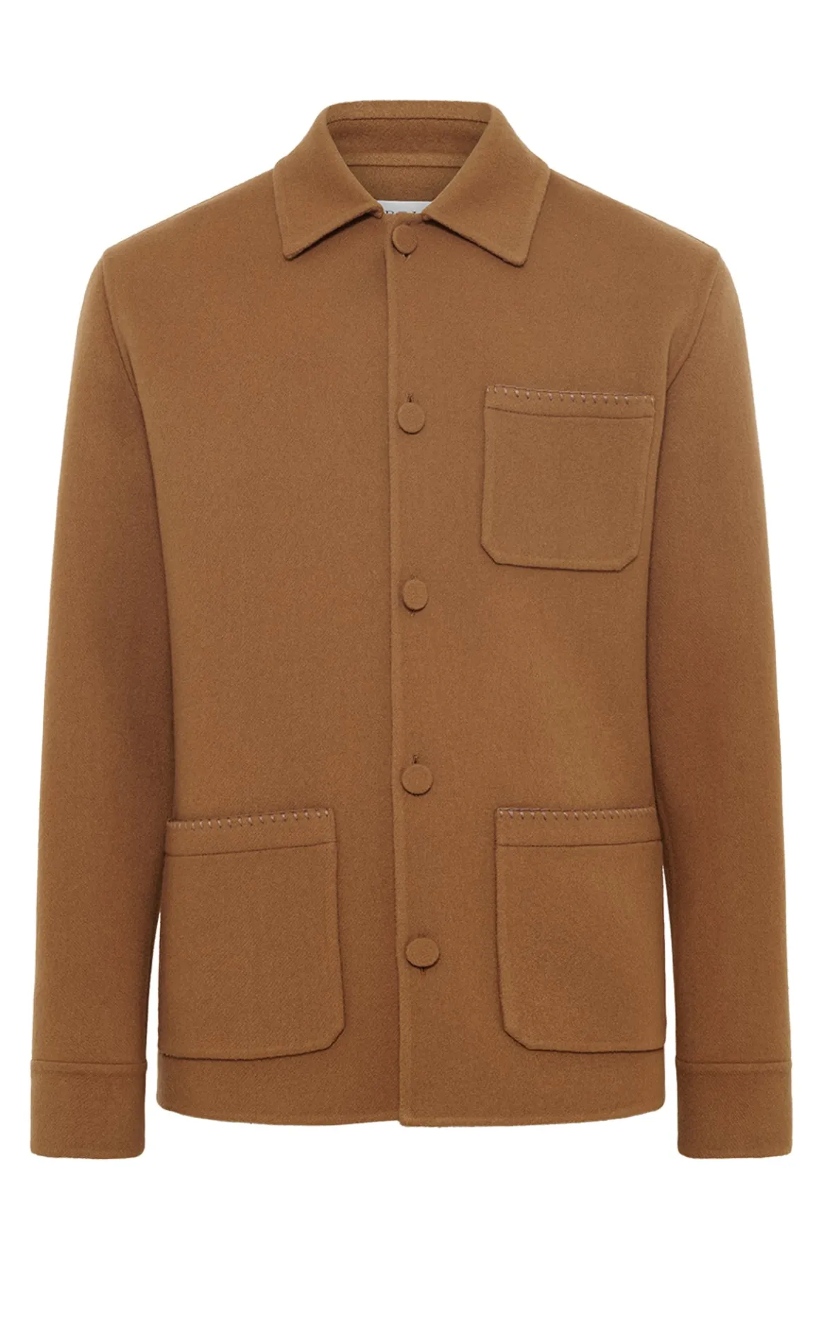 Ulu Chore Jacket in Yellow Ochre Double-face Recycled Cashmere