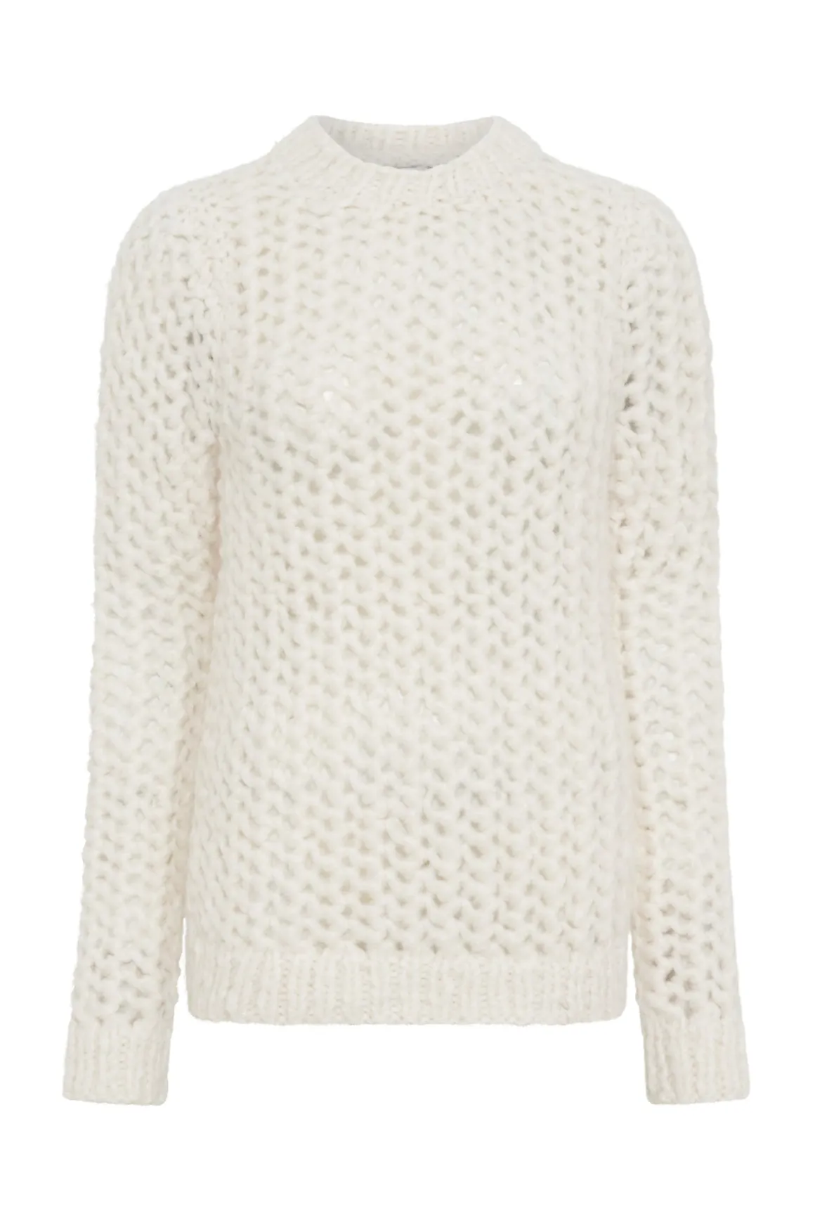Veralune Knit Crewneck Sweater in Off White Welfat Cashmere