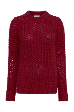 Veralune Knit Crewneck Sweater in Bordeaux Welfat Cashmere