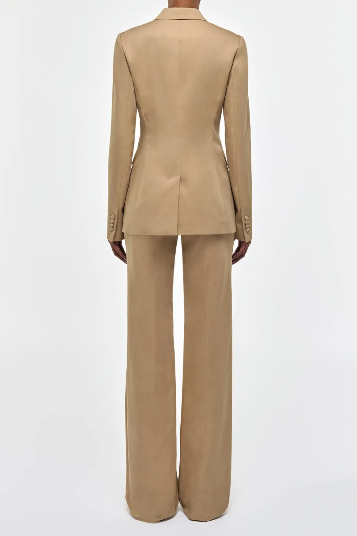 Vesta Flare Pant in Camel Light Sea Island Cotton Twill