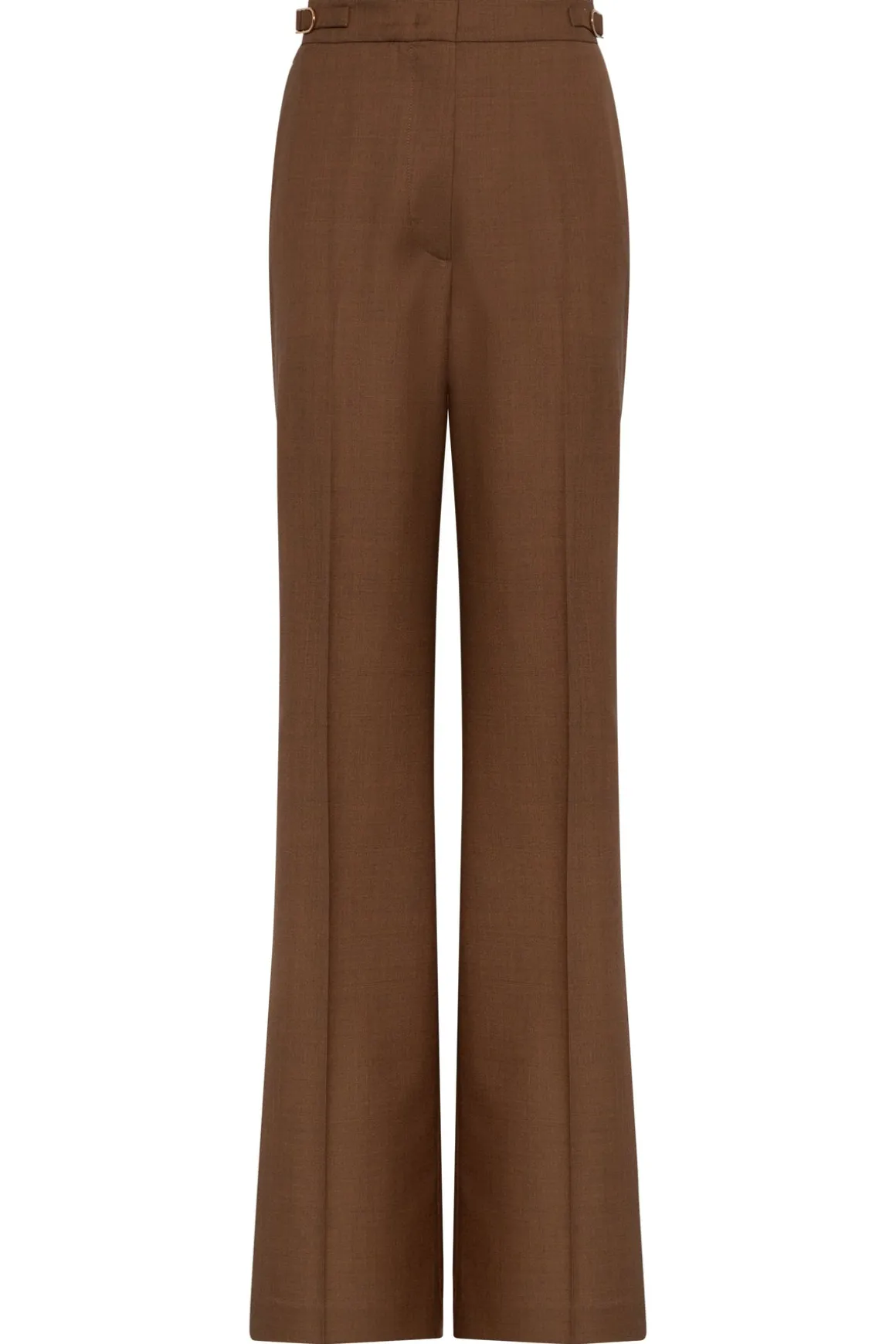 Vesta Flare Pant in Chestnut Wool Silk