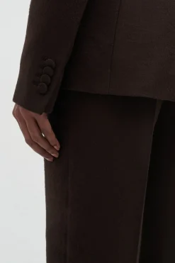 Vesta Flare Pant in Chocolate Winter Silk