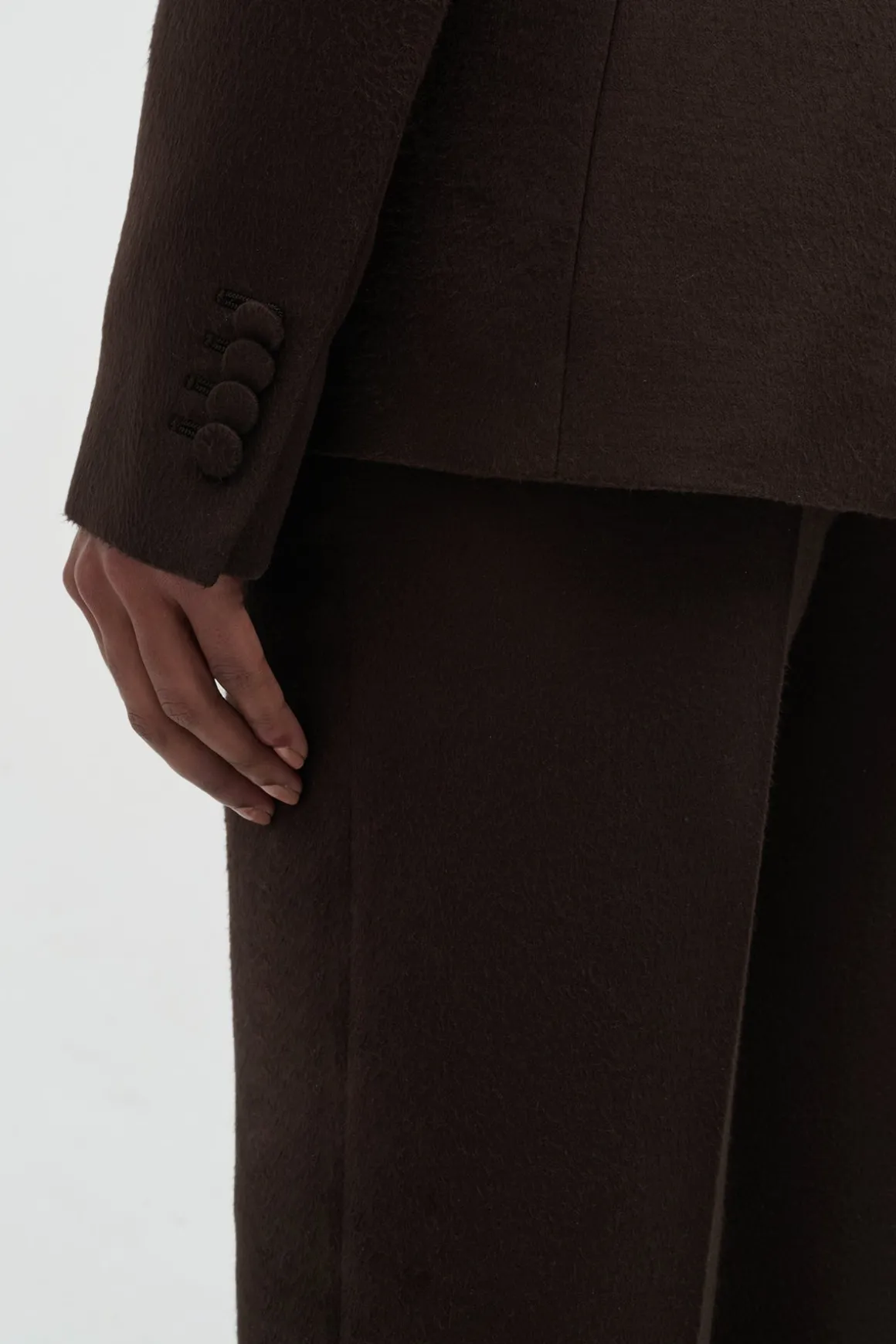 Vesta Flare Pant in Chocolate Winter Silk