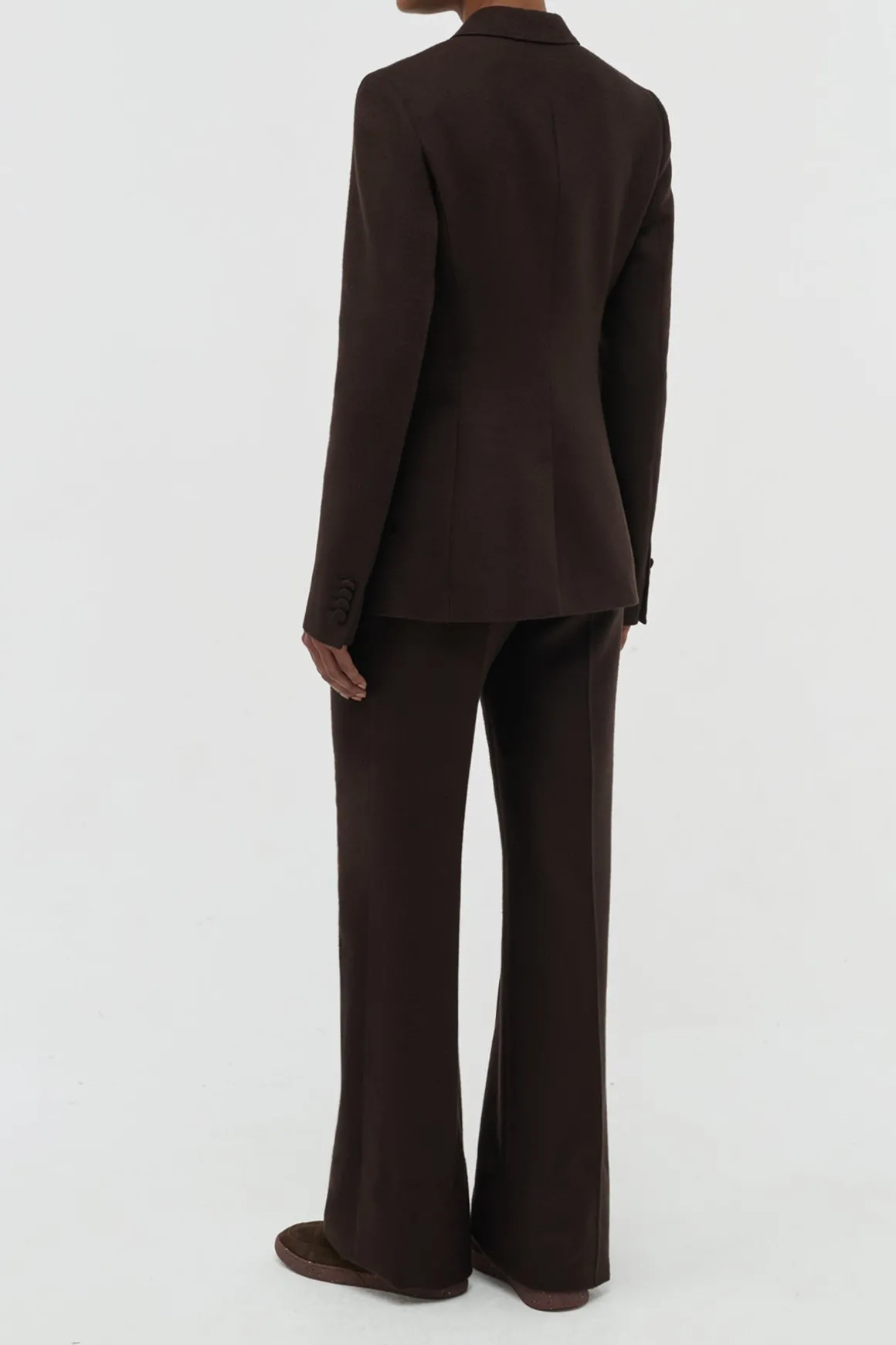 Vesta Flare Pant in Chocolate Winter Silk