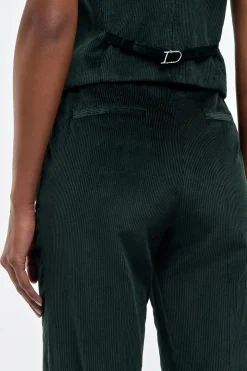 Vesta Flare Pant in English Green Sea Island Cotton Corduroy