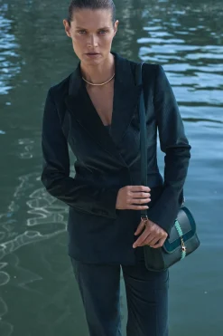 Vesta Flare Pant in English Green Sea Island Cotton Corduroy